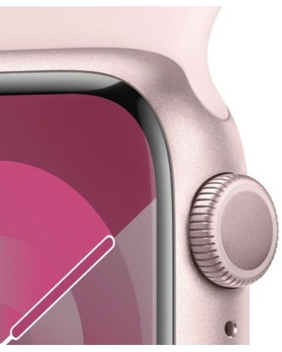 Смарт-часы Apple Watch Series 9 GPS 41mm Pink Aluminium Case with Light Pink Sport Band - S/M (MR933QP/A)