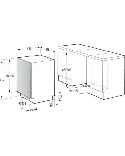 Вбудована посудомийна машина Gorenje GV561D10