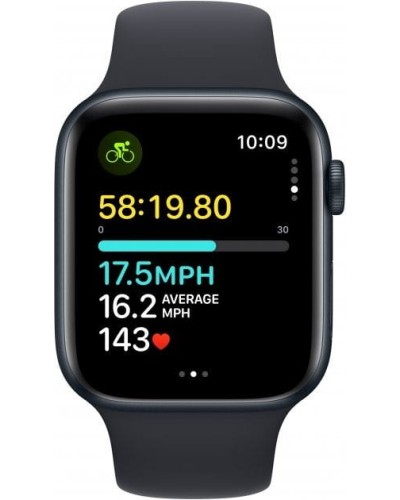 Смарт-годинник Apple Watch SE GPS 44mm Midnight Aluminium Case with Midnight Sport Band - S/M (MRE73QP/A)